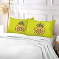 thumbnail image 5 of Golden Pineapple Pillowcases, Soft and Cozy Decor Giftsative Pillow Cases with Hidden Zipper for Bedroom, Sofa, Couch, Standard Size 20x26 Inches（137）, 5 of 6