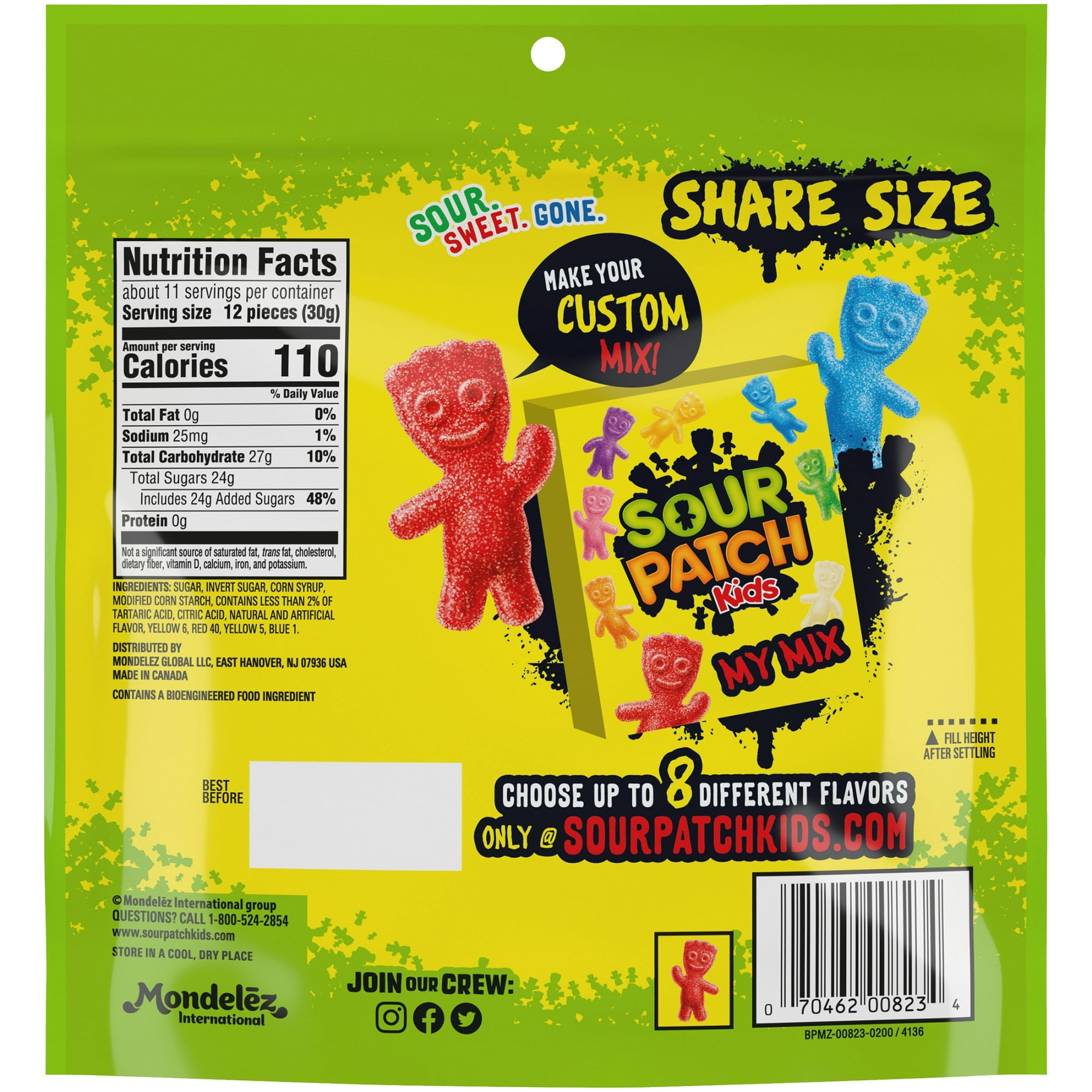 SOUR PATCH KIDS Soft & Chewy Candy, Share Size, 12 oz-3packs