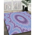 thumbnail image 2 of Ahgly Company Indoor Square Patterned Jeans Blue Area Rugs, 8' Square, 2 of 6
