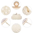 thumbnail image 5 of Women Pearl Clutch Bag Noble Crystal Beaded Evening Bag Wedding Clutch with Pearl Chain, 5 of 8