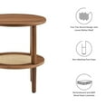 thumbnail image 5 of Coffee Sofa Side Table, Walnut, Wood, Round, Living Kitchen Cafe Bistro Hospitality Restaurant, Modern Contemporary HB34895, 5 of 7