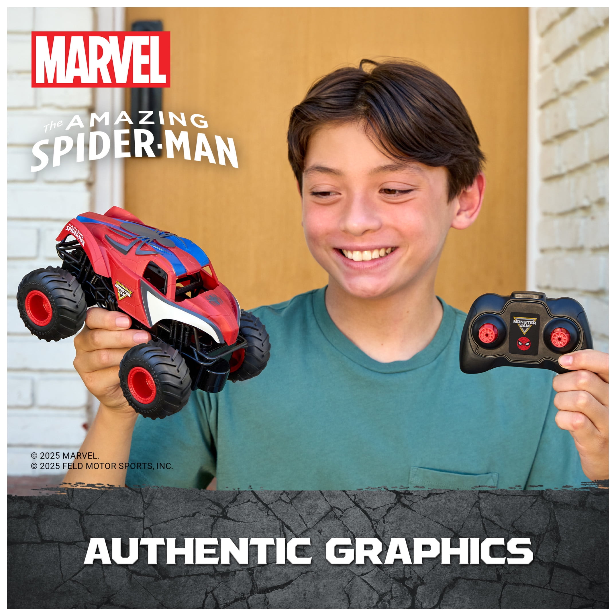 Monster Jam, Marvel The Amazing Spider-Man RC Monster Truck, 1:24 Scale