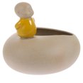thumbnail image 3 of EeaseMX 1 maceta verde con diseño de monje pequeño, maceta para suculentas, suministros de jardinería, 3 of 7
