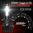 thumbnail image 3 of For Land Rover LR2 2008-2015 4Pcs H7+H11 6000K LED Headlight Combo High/Low Bulb Kit, 3 of 13