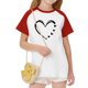 thumbnail image 5 of Blusas y camisas de manga corta con cuello redondo para niños y niñas, blusa de manga corta con estampado de cuello redondo, 5 of 7