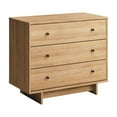 thumbnail image 6 of Prepac Finnley 3-Drawer Nightstand in Natural Oak, Extra-Wide Bedside Tables with Storage, Set of 2, Modern Dressers, End Tables for Home, Bedroom, Living Room, 16" D x 31" W x 26.75" H, 6 of 14