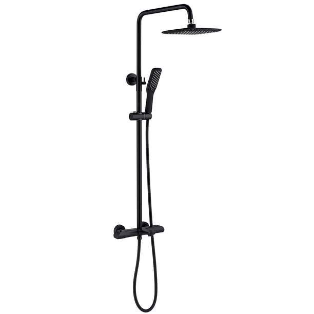 Wall Mount Exposed Shower Combo Set, Adjustable Handheld Sprayer ...