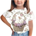 thumbnail image 3 of ZVAVZ 2026 Trendy Easter Shirts for Girls Funny Bunny Graphic Tee Shirts Toddler Girls Cotton Short Sleeve Tops Crewneck Casual Summer T Shirts White,3 Years, 3 of 6