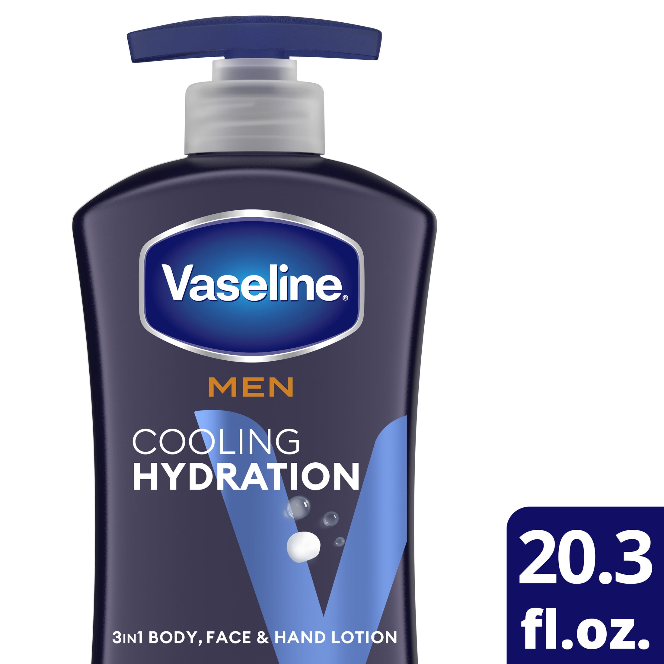 Vaseline Men Cooling Hydration 3-in-1 for Dry Skin 20.3 oz