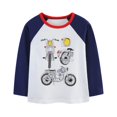 thumbnail image 6 of Bobifish Toddler Boys Tees Raglan Long Sleeve Crew Neck Cotton Motorcycle Print Soft Fall & Autumn Casual Sports T Shirts, 6 of 8