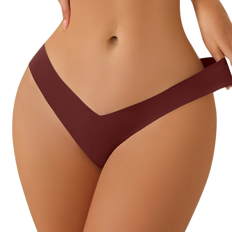 Nabtos Women's String Bikini Panties Nylon Sports Silky Underwear Low Rise  Cotton Liner Pack 6