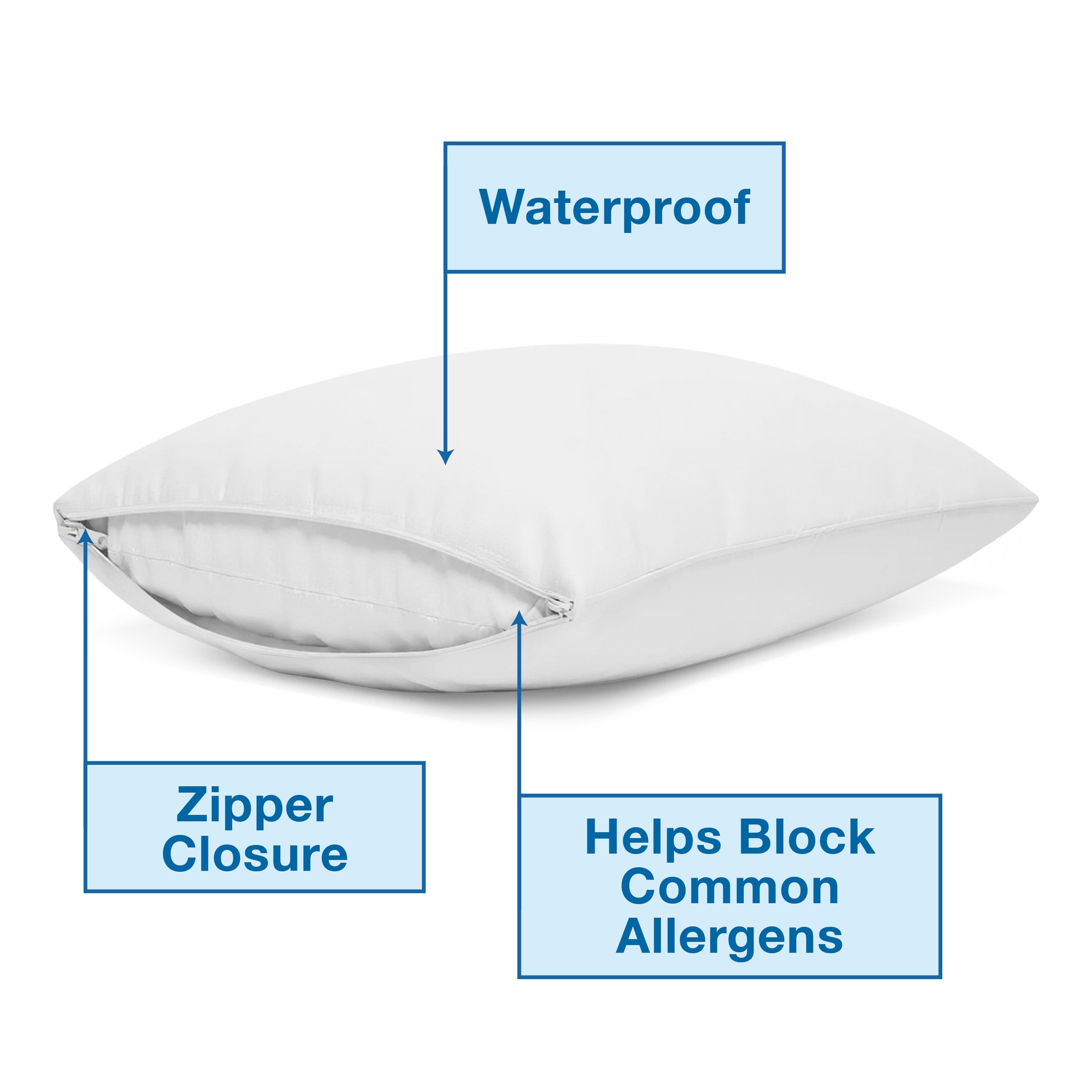 Fresh Ideas Waterproof Vinyl Pillow Protector, Standard