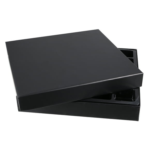 BESTOYARD Candy Wrapping Boxes Black Stylish Paper and Plastic Material for Party Use