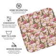 thumbnail image 3 of Rateoe Rose Flowers Drawing Drink Coasters Set of 4 Leather Coasters Spill Protection for Table Desk,Durable and Non Slip Leather Coaster ,4 Inches Drink Mats-Square, 3 of 6