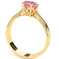 thumbnail image 3 of Crown Setting Lab-Created Pink Sapphire Engagement Ring In 14k Yellow Gold, 3 of 6