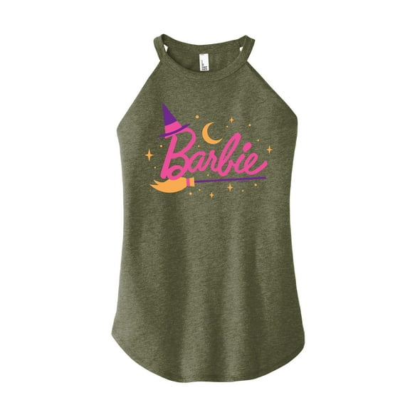 Barbie Witch Logo - Juniors High Neck Tank Top