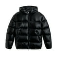 thumbnail image 3 of UVEASISHA Hooded Winter Coats for Men Reflective Down Jacket Windproof Warm Puffer Jackets Thick Padded Quilted Coat Outerwear with Pockets Black S, 3 of 4