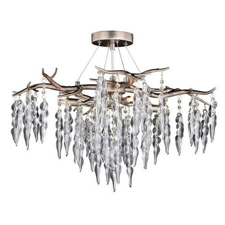 

Rainier 4 Light Semi-Flush Mount Silver Mist