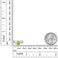 thumbnail image 3 of Gem Stone King 925 Silver and 10K Yellow Gold Ring Round Green Peridot and Moissanite (1.05 Cttw, Size 6), 3 of 3