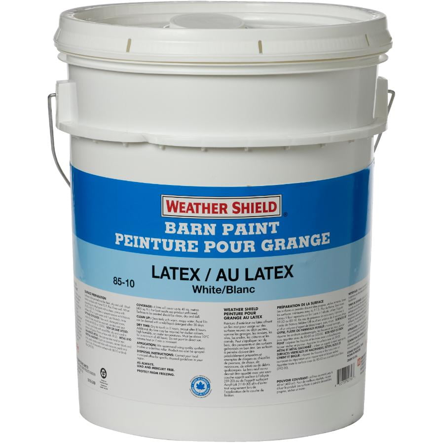 18.2L White Exterior Latex Barn Paint Walmart Canada
