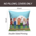 thumbnail image 2 of LALILO Throw Pillow Covers Teenagers Friends Fun Park Sunny Afro Cushion Cover 18" x 18", 2 Pack, 2 of 6