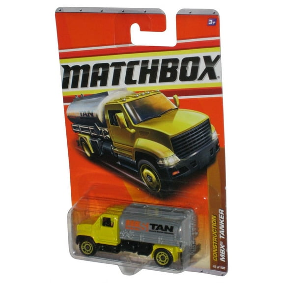 Matchbox Construction (2010) Yellow & Gray MBX Tanker Die-Cast Toy 48/100