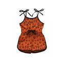 thumbnail image 2 of Breathable Baby Girls Suspender Jumpsuit, Summer Toddlers Simple Style Creative Leopard Print Pattern Sleeveless Siamese Trousers, 2 of 4