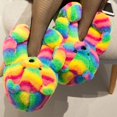 thumbnail image 4 of Zapatos de Interior de oso de peluche para mujer, Zapatillas de casa de piel de Animal lindo, deslizantes divertidos, zapatillas de felpa para mujer, diseñador, Invierno, 4 of 4
