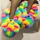 thumbnail image 4 of Zapatos de Interior de oso de peluche para mujer, Zapatillas de casa de piel de Animal lindo, deslizantes divertidos, zapatillas de felpa para mujer, diseñador, Invierno, 4 of 4