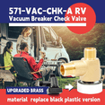 thumbnail image 2 of Brass RV Vacuum Breaker Check Valve, 571-VAC-CHK-A Trailer Flusher Check Valve Fit for 571 Check Valve Replace, 2 of 7