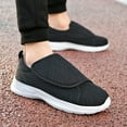 thumbnail image 5 of LASUDRAA Diabetic Adjustable Mens Shoes Lightweight Sneakers for Swollen feet B/W Size 6.5, 5 of 9