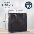 thumbnail image 5 of Reusable Cloth Grocery Shopping Tote Bags - 10 Pack - Foldable, Washable, Shopper Bag - Black, 5 of 5