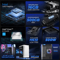 thumbnail image 3 of Computadora Escritorio Completa Xtreme PC Gaming Intel Core i5 12400 16GB SSD 500GB Monitor 23.8 75Hz WIFI White juegos casuales, trabajo y estudio, 3 of 6