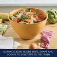 thumbnail image 4 of Rachael Ray Kitchen Prep, Garbage Bowl with Lid, Bench Scrape, Veggie Peeler, 4 Piece Set, Turmeric Yellow, 4 of 8