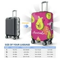 thumbnail image 6 of Balery Pink Green Avocado Luggage Cover Protector, Scratch And Dirt Resistant, Fits 18-32 Inch Luggage - Medium, 6 of 9