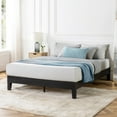 thumbnail image 3 of Mellow Naturalista Grand 12 Inch Solid Wood Platform Bed with Wooden Slats, Queen, Black, 3 of 11