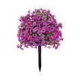 thumbnail image 2 of Flor violeta artificial, estaca de jardín, arbustos de vegetación artificial, decoración artificial, 2 of 9