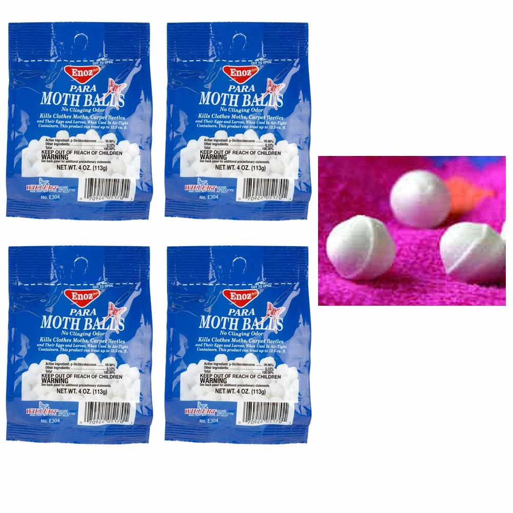 4 Bags Moth Shield Balls Kills Moths & Carpet Beetles Original Scent