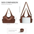 thumbnail image 3 of KALUNMA Handbags for Women Large Hobo Shoulder Bags Soft PU Leather Multi-Pocket Tote Bag, 3 of 7