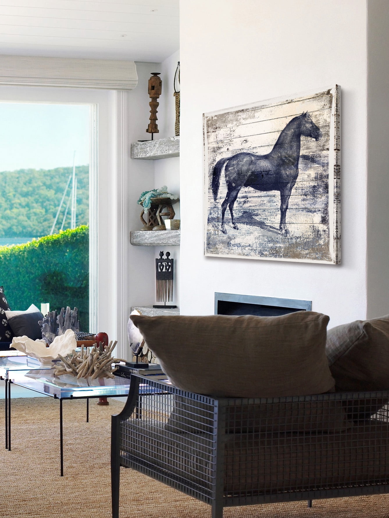 "Black Horse II" Painting Print on Wrapped Canvas