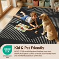 thumbnail image 4 of Design&I 4'x6' Washable Area Rug Black White Geometric Precision Striped Design Elegant Symmetrical Lines and Angles for Reading Nook, Bedroom, Pet Friendly & Non-Slip Built-In Grip, 4 of 7