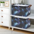 thumbnail image 2 of Yayeee Foldable Storage Basket for Shelves Waterproof Cloth Bins with Handles, Watercolor Galaxy, 2 of 7