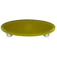 thumbnail image 1 of Chartreuse Oval Glass Cabinet Pull - Aluminum Post, 1 of 1