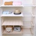thumbnail image 1 of Expandable Shelves Wardrobe Organiser Closet Storage Cupboard Shelf for Kitchen, White Airing Cupboard Shelves Adjustable Storage Rack, Under Sink Org, 1 of 5