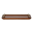 thumbnail image 3 of Kate and Laurel Cantwell Wood Decorative Tray, Walnut Brown 18x8, 3 of 10