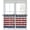 Red, variant on 4th of July Half Window Curtains 24 Inches Long, Independence Day Blue Star Red Stripe Window Treatment Curtain Drapes, Short Curtains Tiers for Kitchen Over Sink, 27.5"x24", 2 Panels