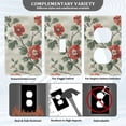 thumbnail image 3 of Yayeee Toggle Light Switch Wall Plate 1-Gang 4.5"x2.7" Home Decorative Outlet Cover, Red Floral Pattern, 3 of 7