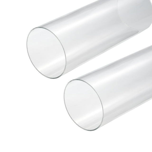 Unique Bargains Tube Rond Rigide Transparent en Acrylique 76mm ID 80mm OD 10 Pieds pour Lampes et Lanternes, Système de Refroidissement par Eau 2 Pcs