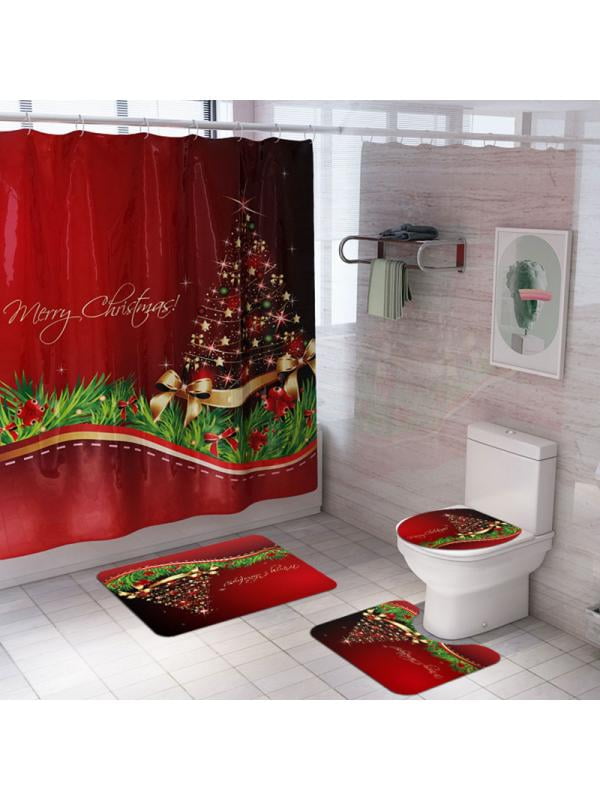 Details about   1/3/4PC Sandy Beach Bathroom Waterproof Shower Curtain Toilet Rug Cover Bath Mat 