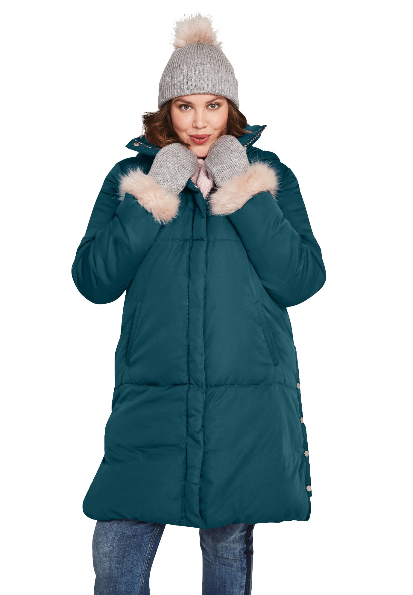 Womens plus size coats walmart Clearance